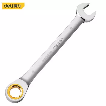 Deli Трещоточный ключ двойного назначения с 90 зубьями Быстро открывающийся гаечный ключ 27 мм для цветов сливы Автоматический гаечный ключ Трудосберегающий ключ DL34327