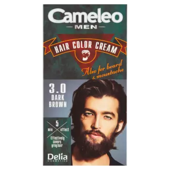 Delia Cameleo Men крем-краска для волос, бороды и усов 3.0 темно-русый, 1 упаковка