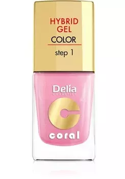 Delia Cosmetics, Коралловый гибридный гель, эмаль для ногтей 31, 11 мл