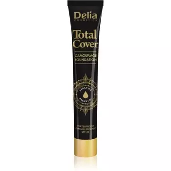 Delia Cosmetics, Total Cover, водостойкая основа, SPF 20, оттенок 56 Tan, 25 г