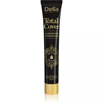 Delia Cosmetics, Total Cover, водостойкая основа, SPF 20, оттенок 52 Ivory, 25 г