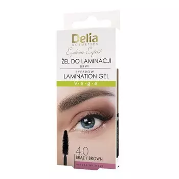 Delia, Eyebrow Expert, гель для ламинирования бровей Коричневый, 4мл