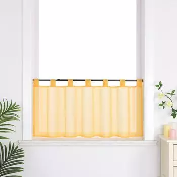 Delien панельные петли для штор шторы-бистро кухонные шторы современные простые простые короткие жалюзи шторы желтые Ш x В 90 x 60 см, желтый