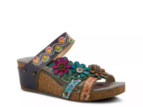Delight Wedge Сандалии L'Artiste, Navy Multicolor