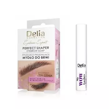 Делия, Мыло для бровей + набор кондиционера для ресниц, Delia