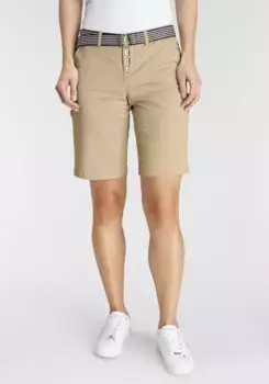 DELMAO Подвернутые шорты-чиносы с поясом в тон ---НОВЫЙ БРЕНД!, бежевый