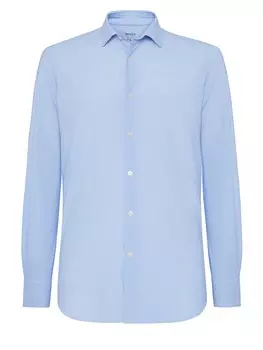 Деловая рубашка Boggi Milano Slim fit Business Shirt, светло-синий