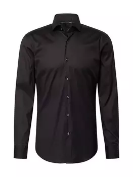 Деловая рубашка BOSS Slim fit Business Shirt P-HANK, черный