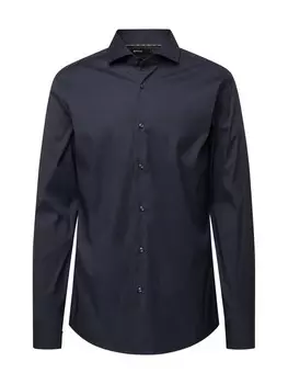 Деловая рубашка BOSS Slim fit Business Shirt P-HANK, морской синий