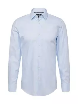 Деловая рубашка BOSS Slim fit Business Shirt P-Hanks, пастельный синий