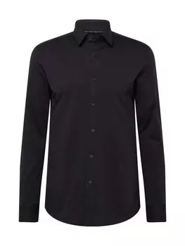 Деловая рубашка BOSS Slim fit Business Shirt P-HANK, черный
