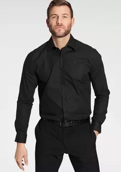 Деловая рубашка BRUNO BANANI Slim fit Business Shirt, черный