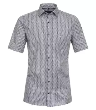 Деловая рубашка CASAMODA "Деловая рубашка CASAMODA с коротким рукавом с принтом", коричневый