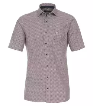 Деловая рубашка CASAMODA "Деловая рубашка CASAMODA с коротким рукавом с принтом", красный