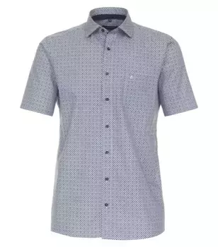 Деловая рубашка CASAMODA "Деловая рубашка CASAMODA с коротким рукавом с принтом", синий