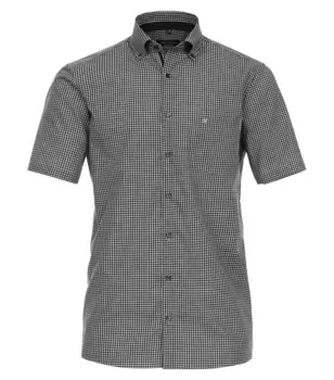 Деловая рубашка CASAMODA "Деловая рубашка CASAMODA с коротким рукавом в клетку", серый