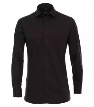 Деловая рубашка CASAMODA "Деловая рубашка CASAMODA удлиненные рукава 72см однотонная", черный