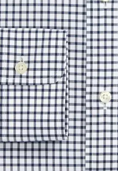 Деловая рубашка CUSTOM FIT CHECKED POPLIN SHIRT Ralph Lauren, темно-синий