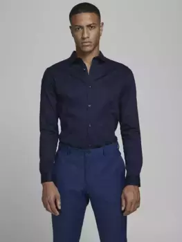 Деловая рубашка Jack & Jones "ПАРМА", цвет морской волны