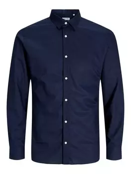 Деловая рубашка JACK & JONES Slim fit Business Shirt, темно-синий