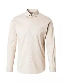 Деловая рубашка JACK & JONES Slim fit Business Shirt JPRBLAJAxon, бежевый