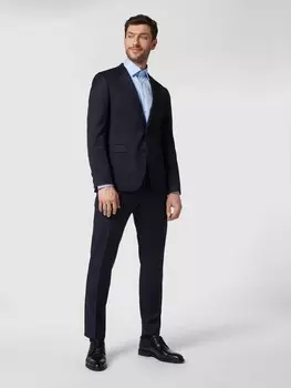 Деловая рубашка классического кроя из твила Christian Berg, светло-синий