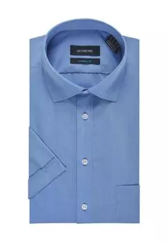 Деловая рубашка, короткие рукава, современный крой, мужская Dunmore, синий