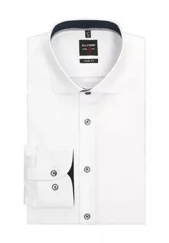 Деловая рубашка Level Five, облегающая, рукав 1/1, мужская OLYMP, белый