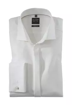 Деловая рубашка Level Five, облегающая, рукав 1/1, воротник Кент, мужская OLYMP, цвет Hellbeige