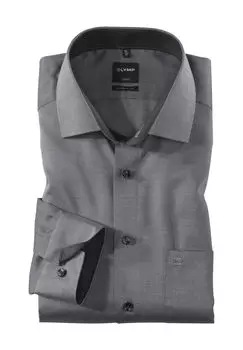 Деловая рубашка Luxor, нагрудный карман, современный крой, мужская OLYMP, черный