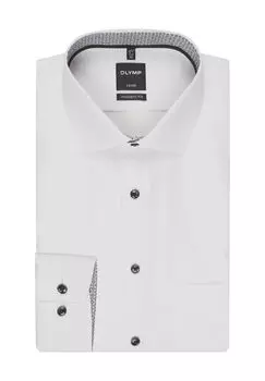 Деловая рубашка Luxor, спортивные манжеты, мужская OLYMP, цвет Weiss Anthrazit