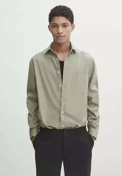 Деловая рубашка Massimo Dutti, цвет khaki