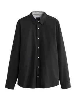 Деловая рубашка Next Slim fit Business Shirt, черный