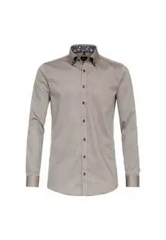 Деловая рубашка облегающая фигуру Venti, желтый