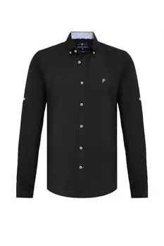 Деловая рубашка обычного кроя DENIM CULTURE JONES, черный