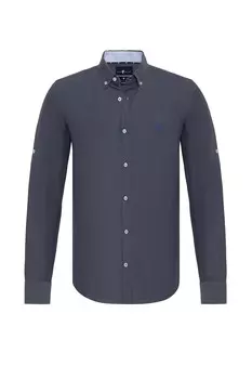 Деловая рубашка обычного кроя DENIM CULTURE, темно-синий