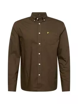 Деловая рубашка обычного кроя Lyle & Scott, оливковый