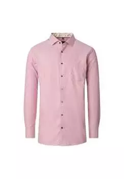 Деловая рубашка однотонная комфортного кроя Casamoda, красный