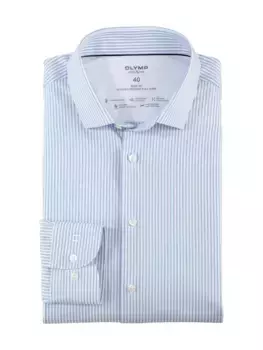 Деловая рубашка OLYMP "Level Five 24/Seven body fit", тонкие полоски, синий