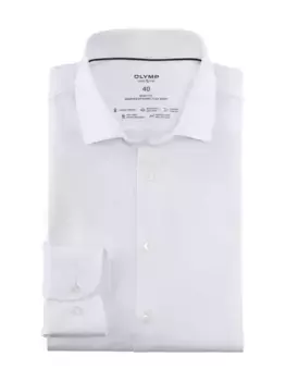 Деловая рубашка OLYMP "Level Five 24/Seven body fit", белый