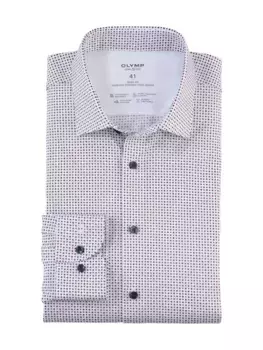 Деловая рубашка OLYMP "Level Five 24/Seven body fit", качество 24/Seven Dynamic Flex Jersey, красный