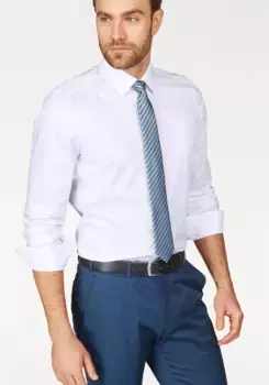 Деловая рубашка OLYMP "Level Five Body Fit", с удлиненными рукавами, белый