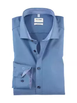 Деловая рубашка OLYMP "Level Five Body Fit", синий