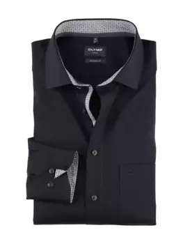 Деловая рубашка OLYMP "Luxor Modern Fit" с удлиненными рукавами, черный