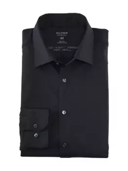 Деловая рубашка OLYMP "№. Шесть супертонких 24/7 дюймов, особенно эластичные и облегающие фигуру, цвет морской волны
