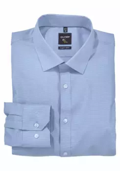 Деловая рубашка OLYMP "№. Шесть супертонких", синий