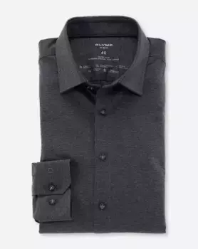 Деловая рубашка OLYMP "№. Six 24/Seven super slim", из удобного трикотажа, антрацит