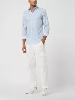 Деловая рубашка приталенного кроя из хлопка Colours & Sons, синий