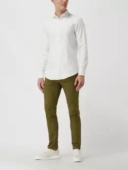 Деловая рубашка приталенного кроя с воротником-акулой Jake*s, экрю