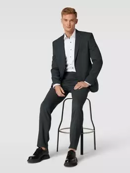 Деловая рубашка приталенного кроя с воротником «Кент», модель «Ник» OLYMP, светло-серый